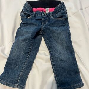 Toddlers babygap Levi’s.  The jeans are lined with pink soft fabric.